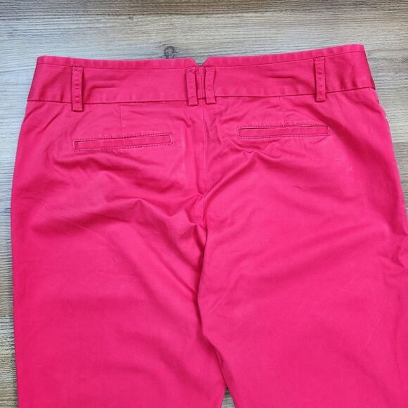 ☔️🐞Express Red Columnist Slim Flare Lowrise Pants Size 6 - Picture 5 of 10